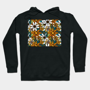 Big Bright Bold Retro Aesthetic Flowers Hoodie